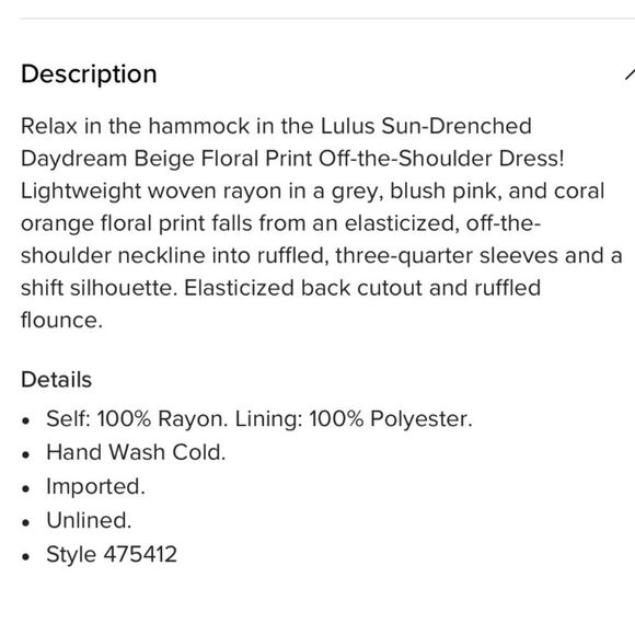 Lulus Sun Drenched Daydream Beige Floral Print Off the Shoulder Dress - Picture 14 of 14